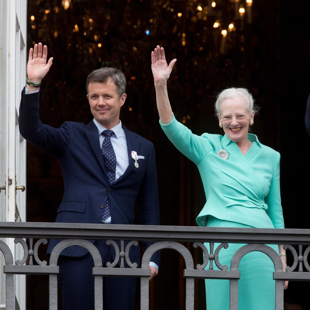 El príncipe Federico de Dinamarca y la reina Margarita