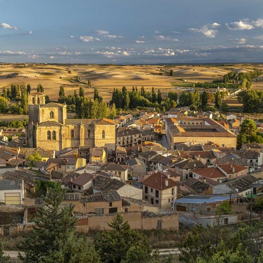 panoramica de penaranda de duero desde el castillo burgos