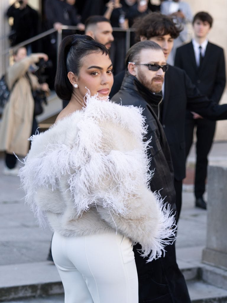 Georgina Rodriguez attends the Elie Saab Womenswear Fall/Winter 2025-2026 show as part of Paris Fashion Week  at Palais De Tokyo on March 08, 2025 in Paris, France