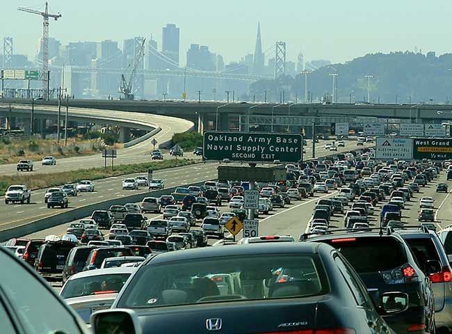 contaminación atasco