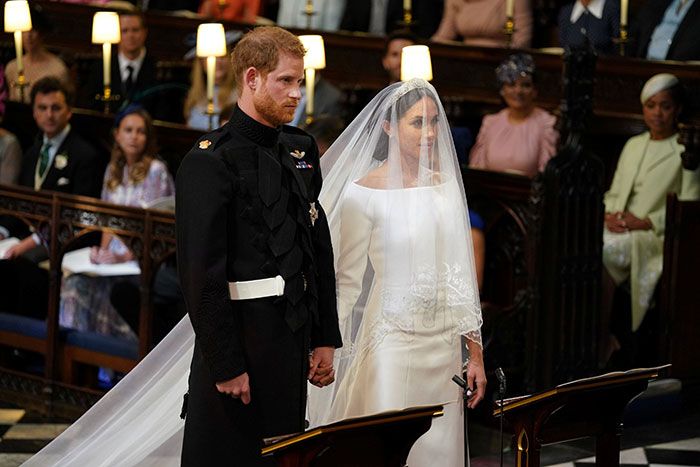 El príncipe Harry y Meghan Markle durante su boda 