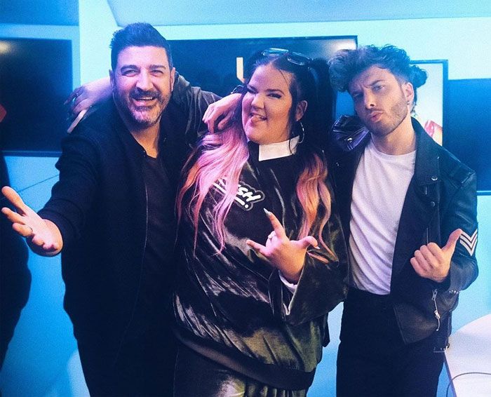 Blas Cantó con Netta y Tony Aguilar