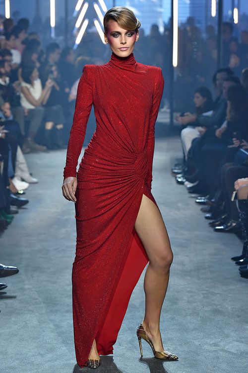 Vestido rojo Alexandre Vauthier primavera-verano 2018 Alta Costura