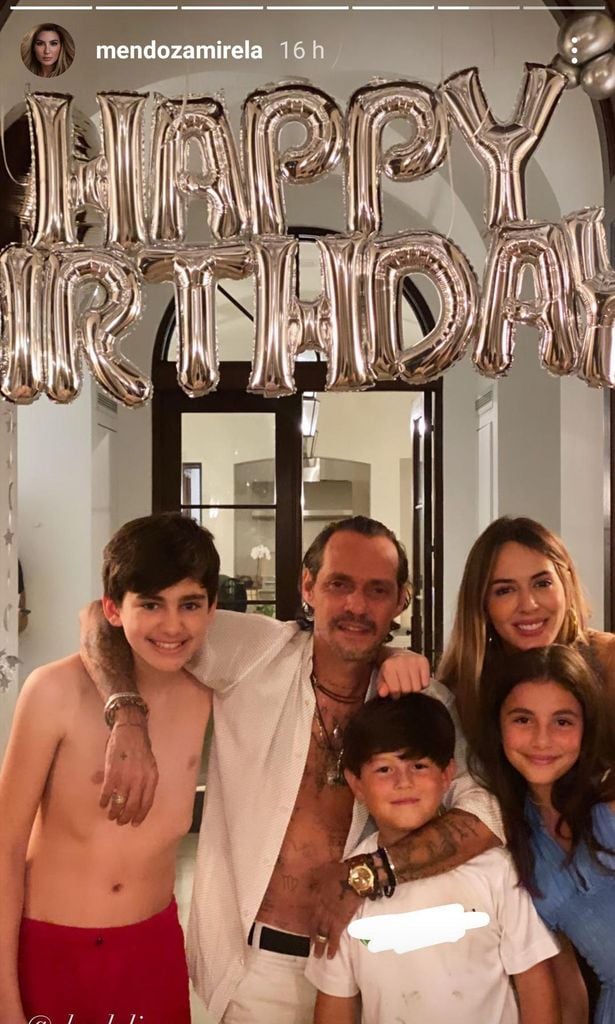 Marc Anthony en el cumpleaños del hijo de Shannon