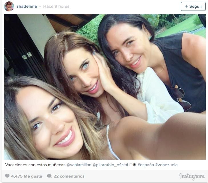 Shannon de Lima pasó algo de tiempo con Pilar Rubio y Vania Millán, la cuñada de esta
