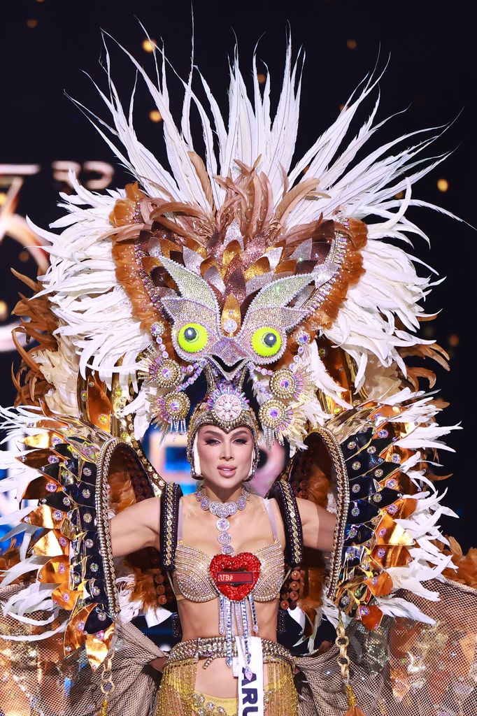 MEXICO CITY, MEXICO - NOVEMBER 14: Miss Aruba Anouk Eman participates in the The 73rd Miss Universe Competition - Preliminary Competition at Arena Ciudad de Mexico on November 14, 2024 in Mexico City, Mexico. (Photo by Hector Vivas/Getty Images)