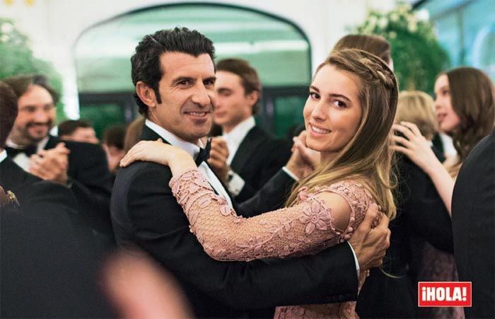 Luis Figo y su hija Daniela