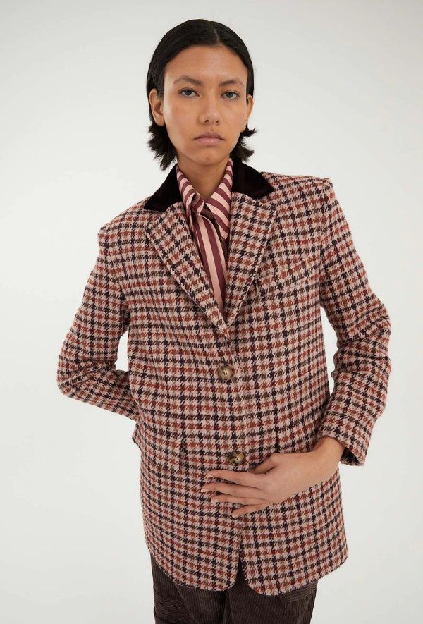 BLAZER TOP SUPER HARRIS ROSA