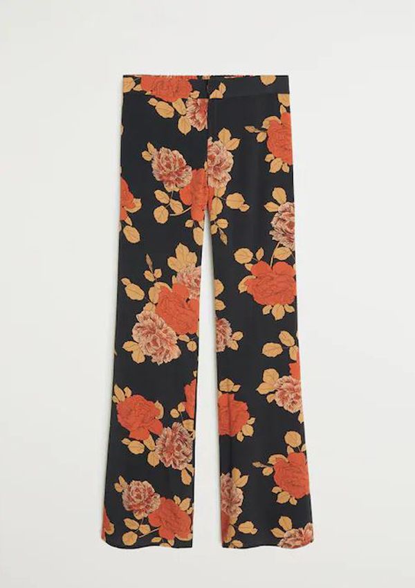 pantalon flores mango