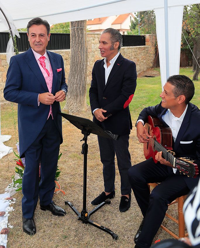 Pitingo en la boda de José Ribagorda y Loles Silva