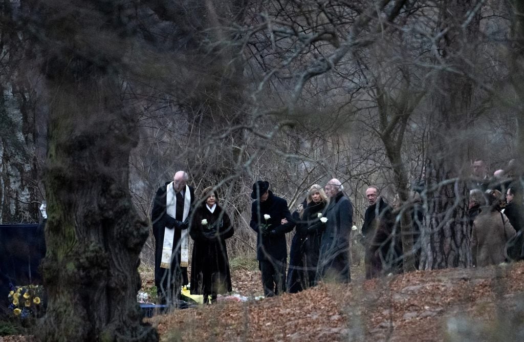 Los reyes Carlos Gustavo y Silvia de Suecia en el funeral de Birgitta de Suecia