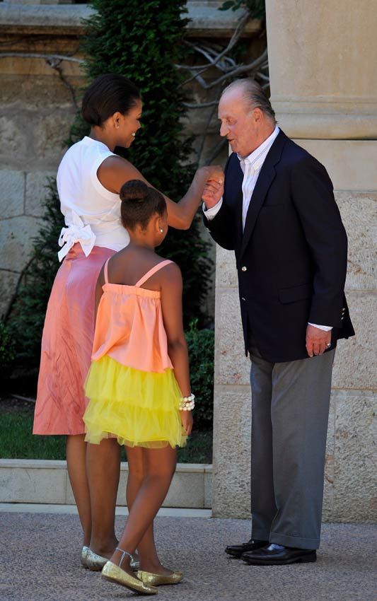 Rey Juan Carlos y Michelle Obama