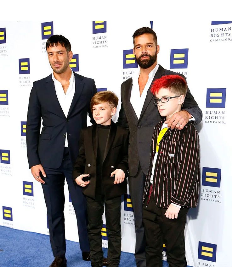 Matteo y Valentino, hijos de Ricky Martin