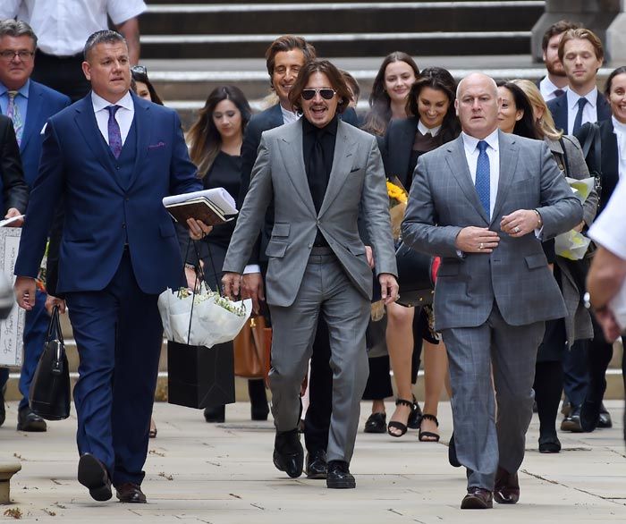 Johnny Depp durante el juicio en Londres contra The Sun