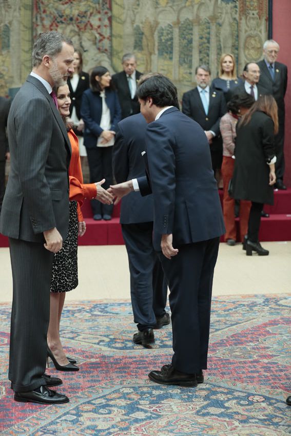 Reyes Felipe y Letizia con Eduardo Sánchez Pérez