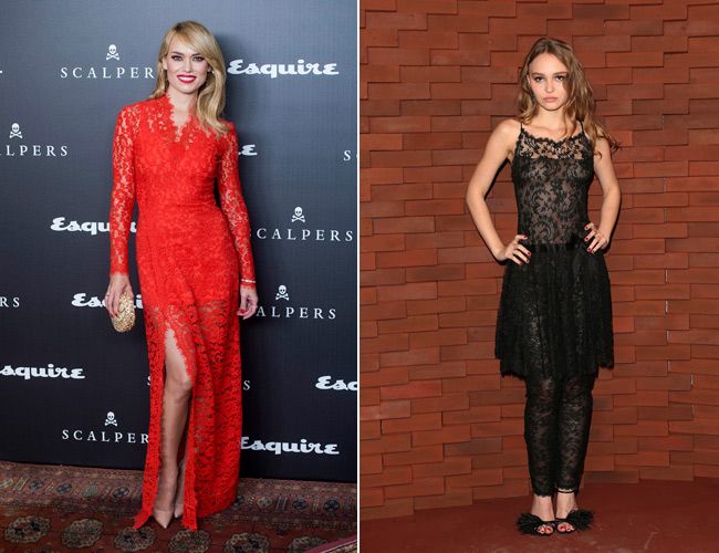 looks de encaje de celebrities