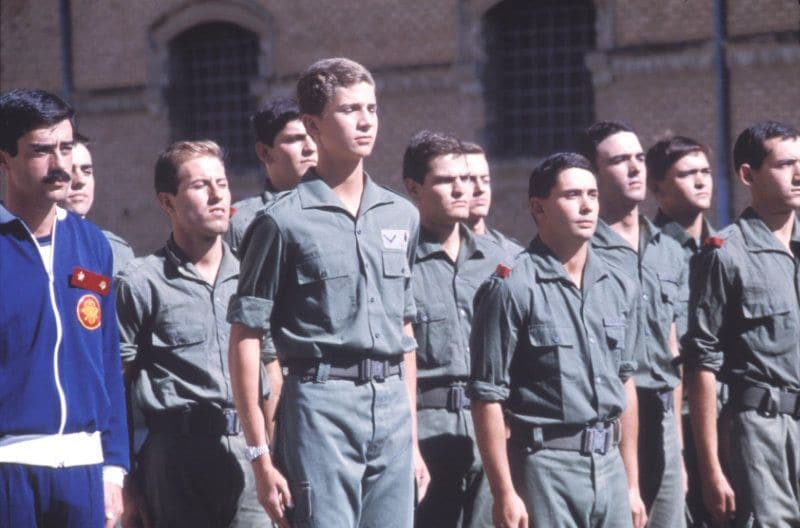 Don Felipe en la Academia Militar de Zaragoza