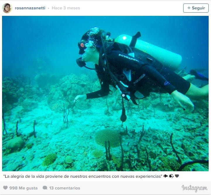 Además de la escalada también suelen practicar buceo, algo que a David le encanta
