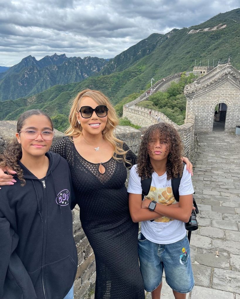 Mariah Carey desde la Muralla China