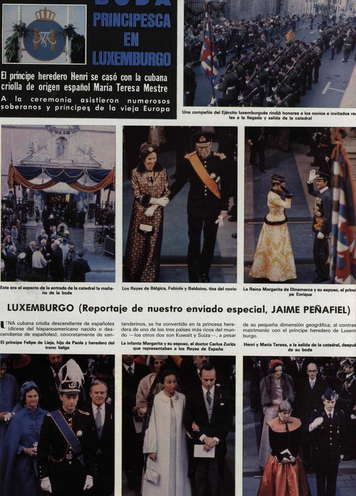 14 febrero 1981. Hola 1905. Boda de Enrique de Luxemburgo y María Teresa Mestre.