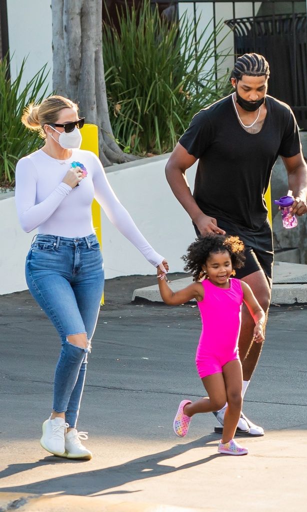 Khloé Kardashian and Tristan Thompson take True to gymnastics