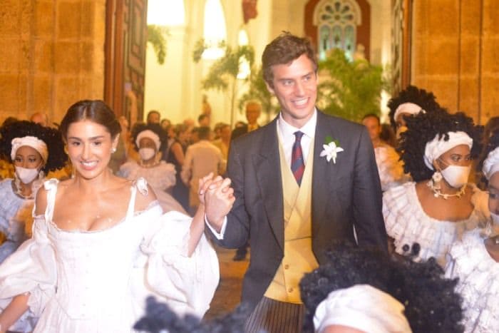 Josef-Emanuel de Liechtenstein y Claudia Echavarría en su boda