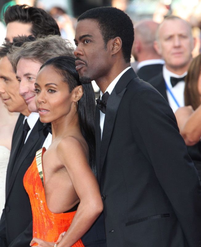 Jada Pinkett y Chris Rock en la premiere de Madagascar 3