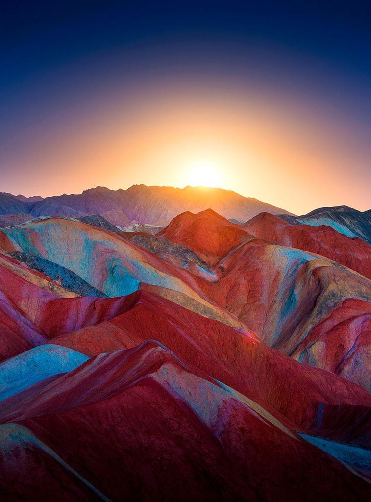 zhangye mountain colores china