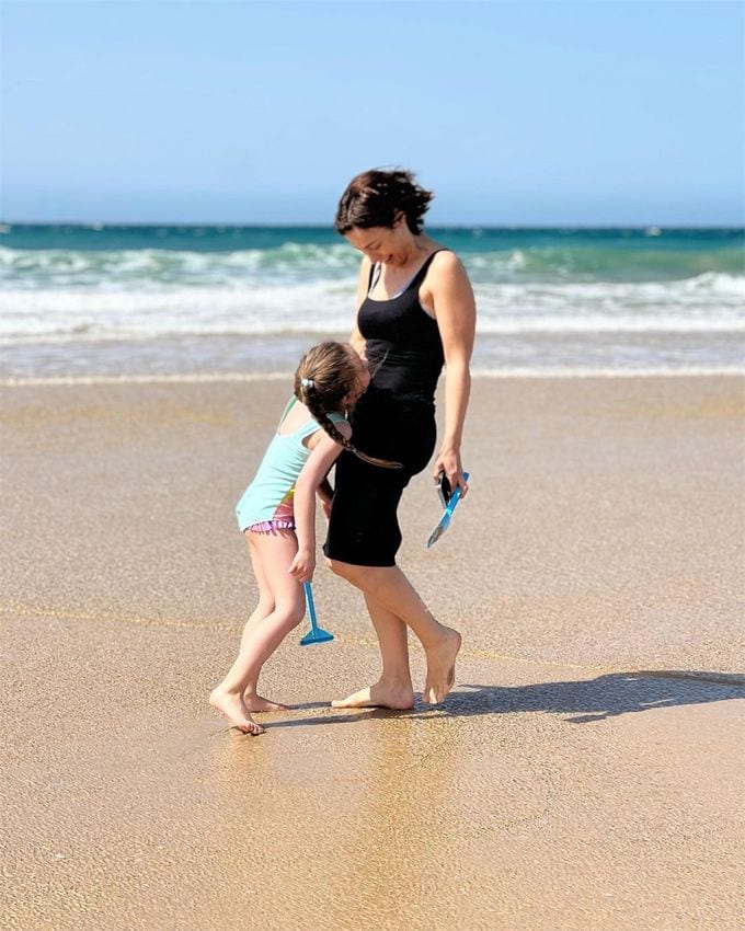 Natalia Verbeke con su hija Chiara