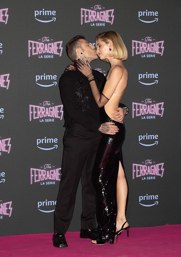 Chiara Ferragni y Fedez en el estreno de su reality en Milán