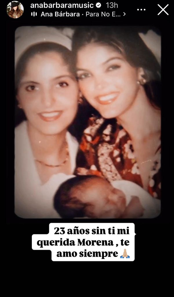 Ana Bárbara recuerda a su hermana Marissa.