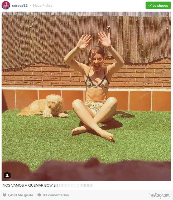 Soraya Arnelas publicó una foto suya en bikini que fue criticada por sus seguidores que le acusaron de 'extrema delgadez'
