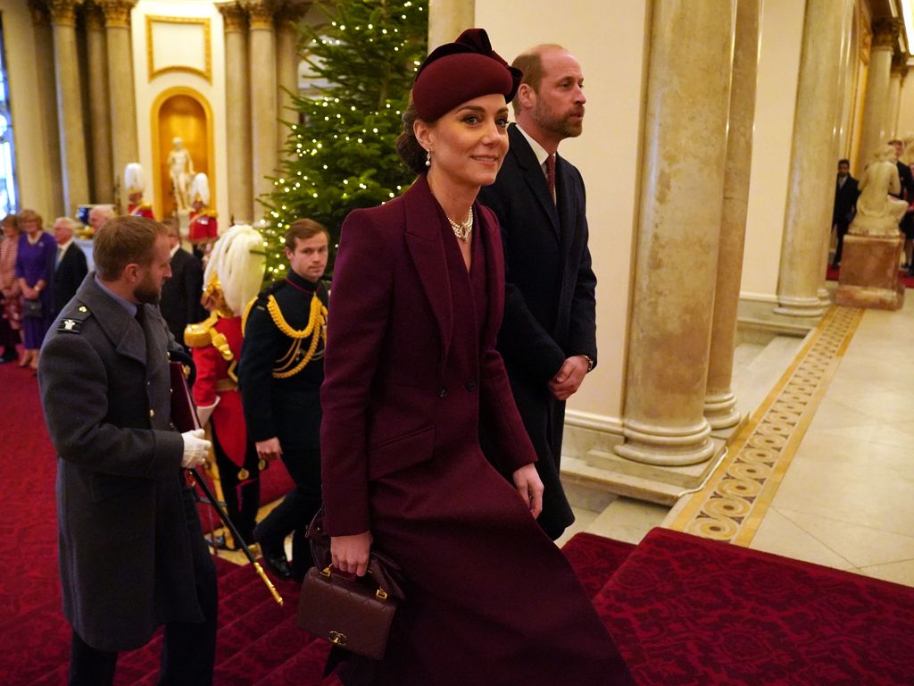 Kate Middleton y el príncipe Guillermo durante la visita de Estado del emir de Catar 