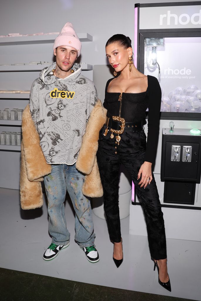 Justin Bieber y Hailey Bieber en Hollywood, en 2023