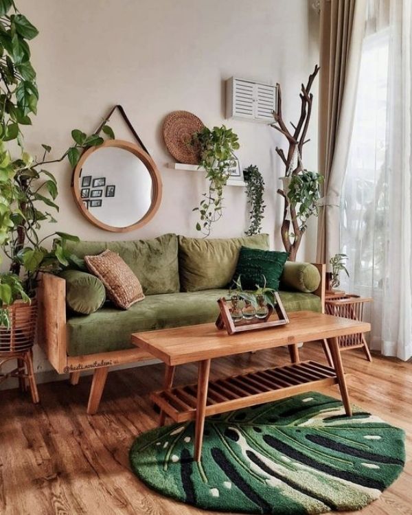 estetica earthy decoracion tonos verdes