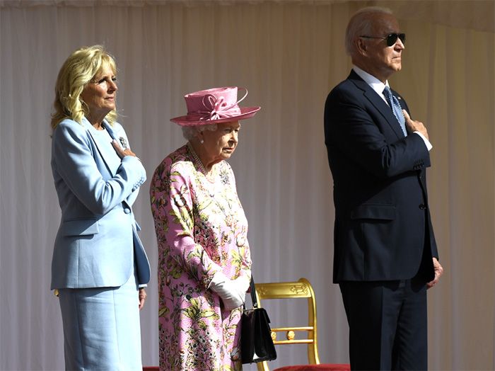 Isabel II con Joe y Jill Biden