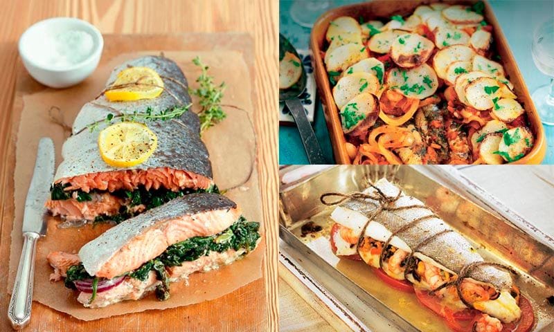 recetas ligeras faciles pescado horno verduras