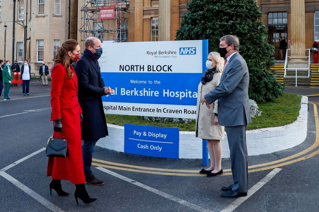 William y Kate visitando el Royal Berkshire Hospital en diciembre de 2020