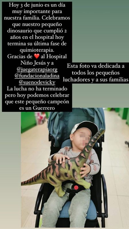 Fiona Ferrer comparte una gran noticia sobre su sobrino de dos años: 'Hoy termina su última fase de quimioterapia'