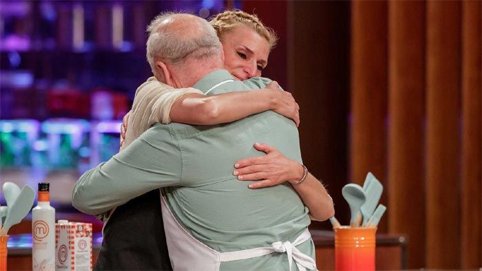 María Zurita y Xavier Deltell en MasterChef celebrity