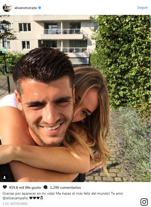 Alice Campello y Álvaro Morata celebran tres meses casados