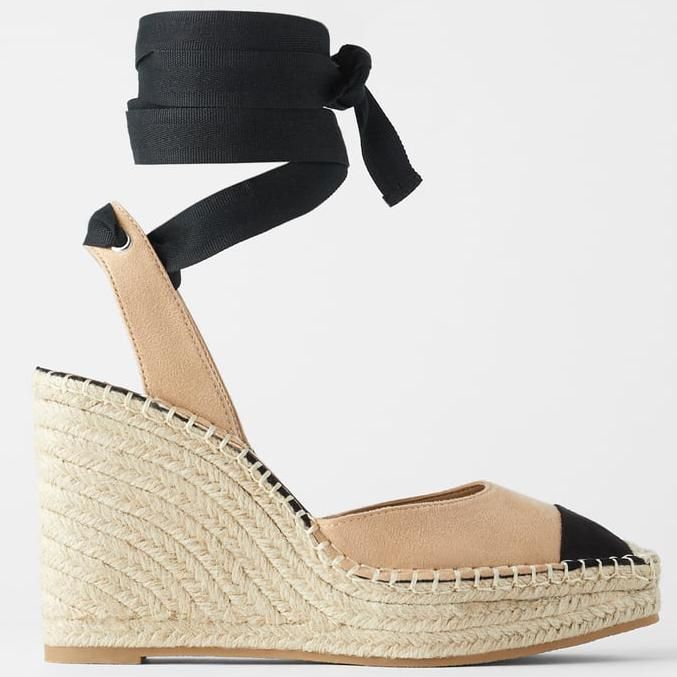 12 espadrilles tied espadrille wedges de zara