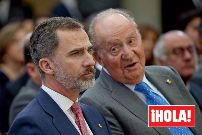 rey Juan Carlos y rey Felipe