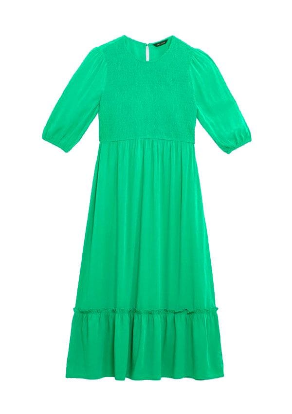 vestido verde asos color tendencia primavera