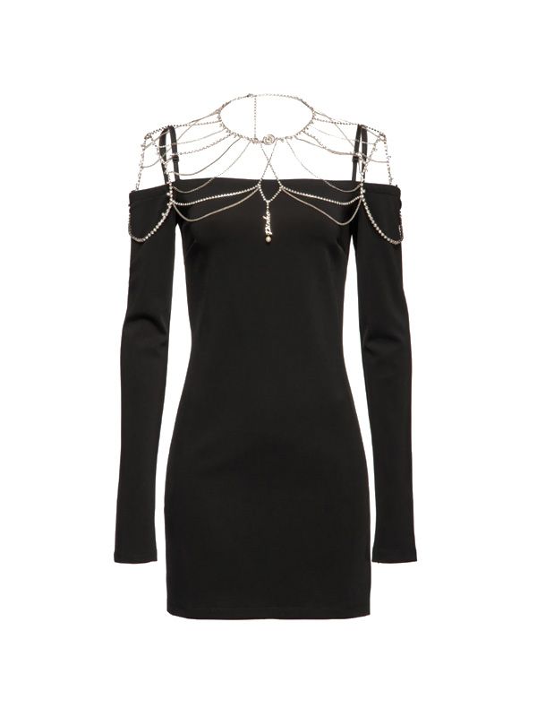 vestido negro pinko