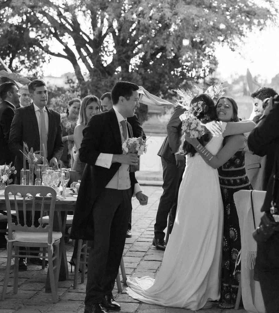 Isa Hernáez y Santiago Isla en la boda de unos amigos