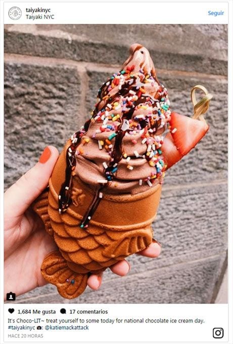 Taiyaki de chocolate, una de las propuestas de 'Taiyaki NYC'.
