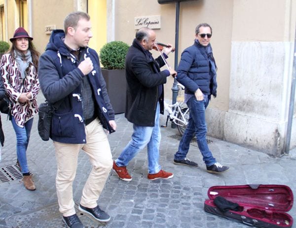 La pareja, que contó con la compañía de unos amigos en Roma, no viajó con el pequeño Raphäel
