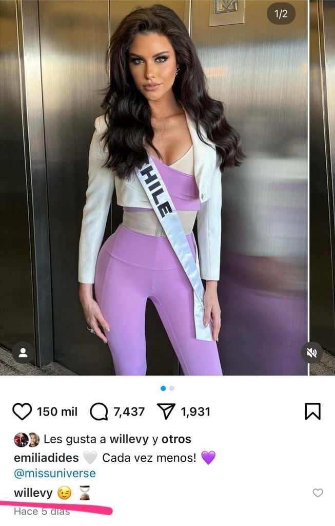 William Levy dio el primer paso al comentar en una foto de Emilia Dides