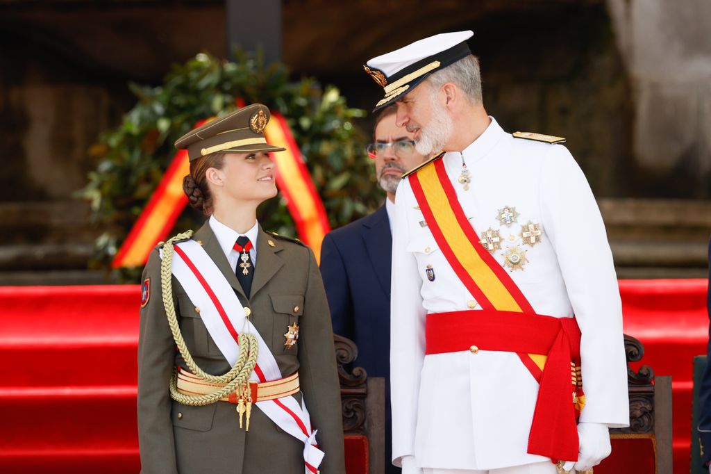 El rey Felipe y la princesa Leonor